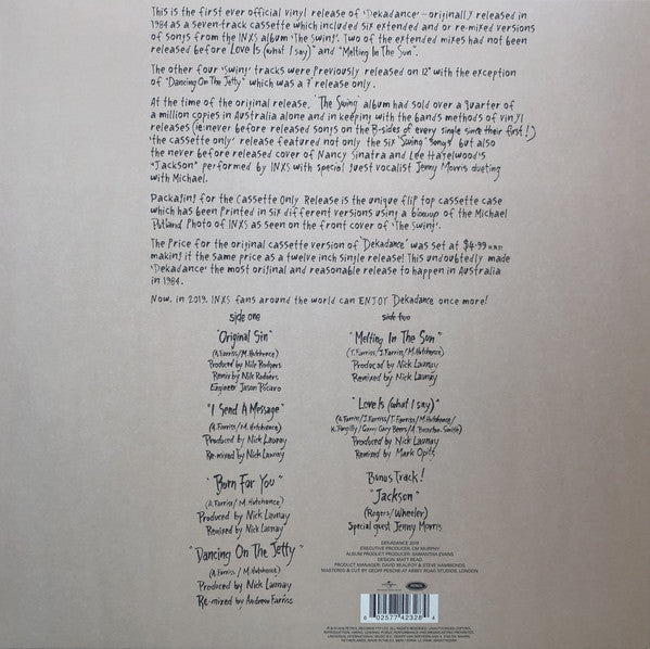 INXS : Dekadance (LP, Album, Ltd, RE, 180)