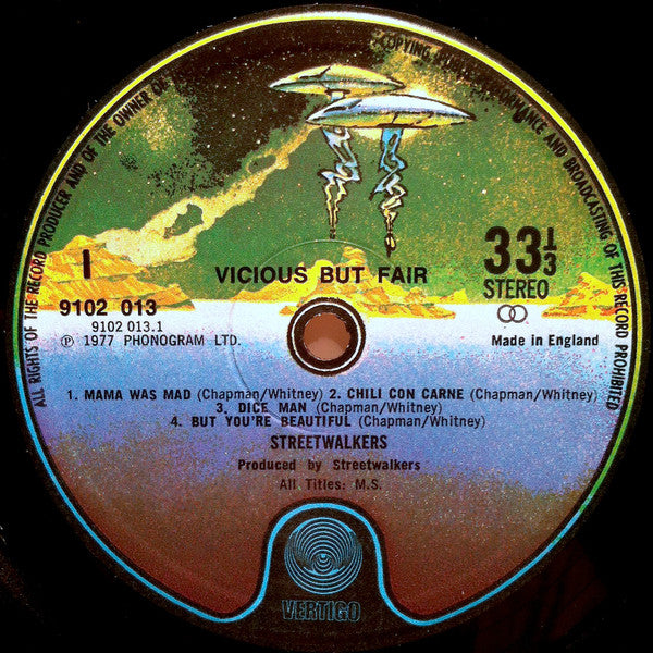 Streetwalkers : Vicious But Fair (LP, Album, Die)