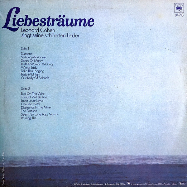 Leonard Cohen : Liebesträume (Leonard Cohen Singt Seine Schönsten Lieder) (LP, Comp)