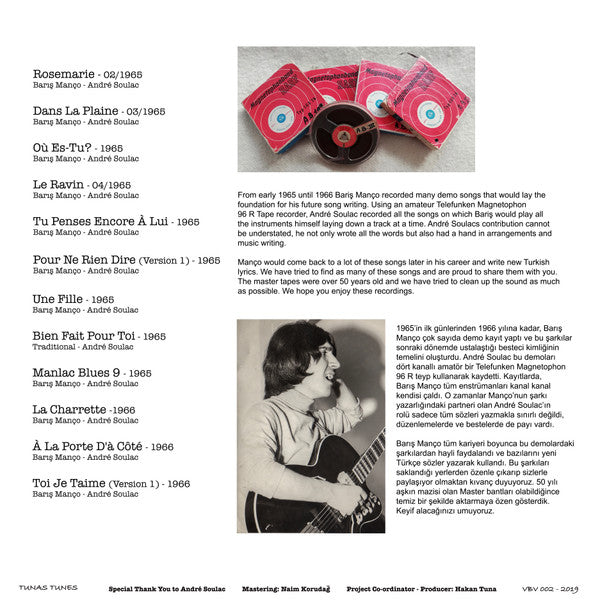Barış Manço : Manlac Blues 9 (Demo 1965 - 1966 Volume 1) (LP, Album)