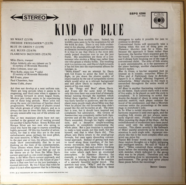 Miles Davis : Kind Of Blue (LP, Album, RE)