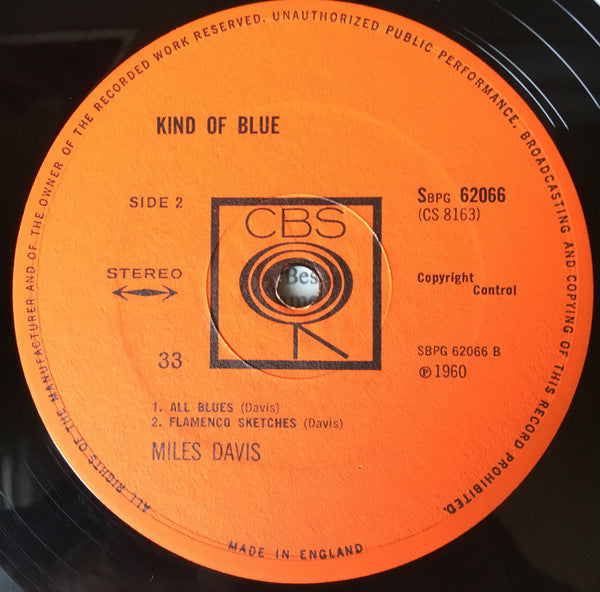 Miles Davis : Kind Of Blue (LP, Album, RE)