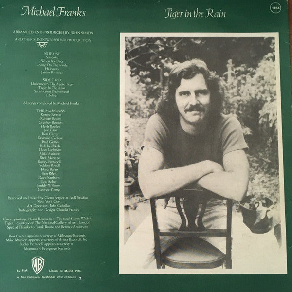Michael Franks : Tiger In The Rain (LP, Album)