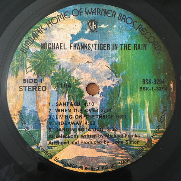Michael Franks : Tiger In The Rain (LP, Album)