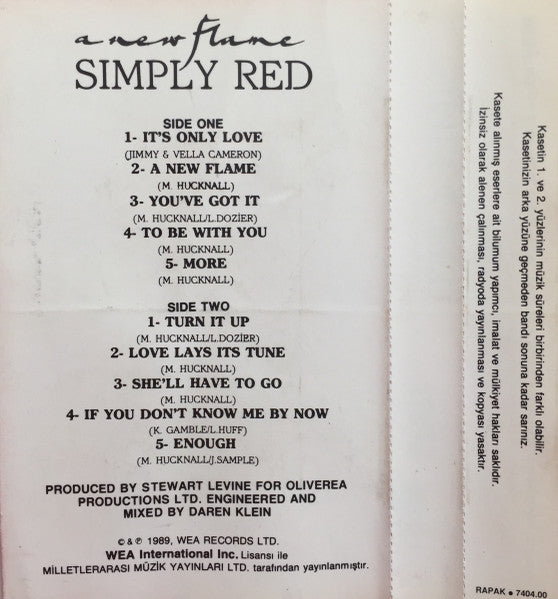 Simply Red : A New Flame (Cass, Album)