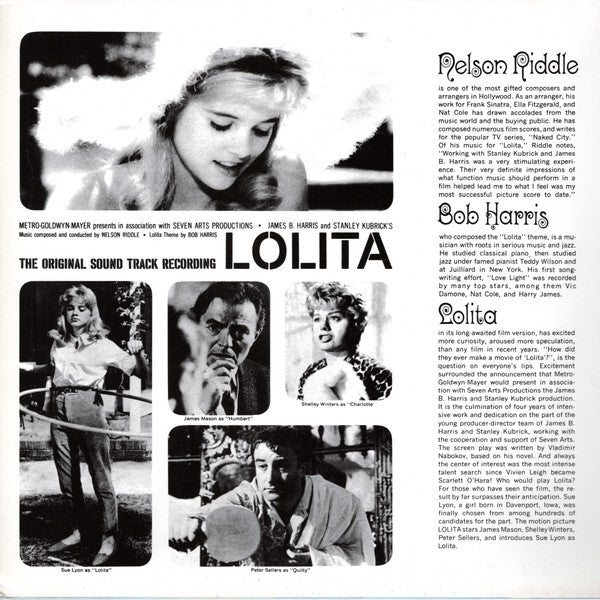 Nelson Riddle : Lolita (The Original Sound Track Recording) (LP, Album, RE, 180)