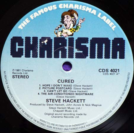 Steve Hackett : Cured (LP, Album)
