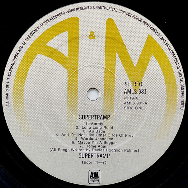 Supertramp : Supertramp (LP, Album, RE)
