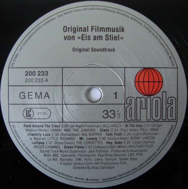 Various : Eis Am Stiel - Original Soundtrack (LP, Comp, RE)