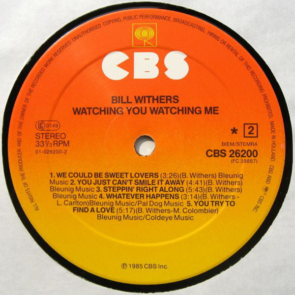 Bill Withers : Watching You Watching Me (LP, Album)