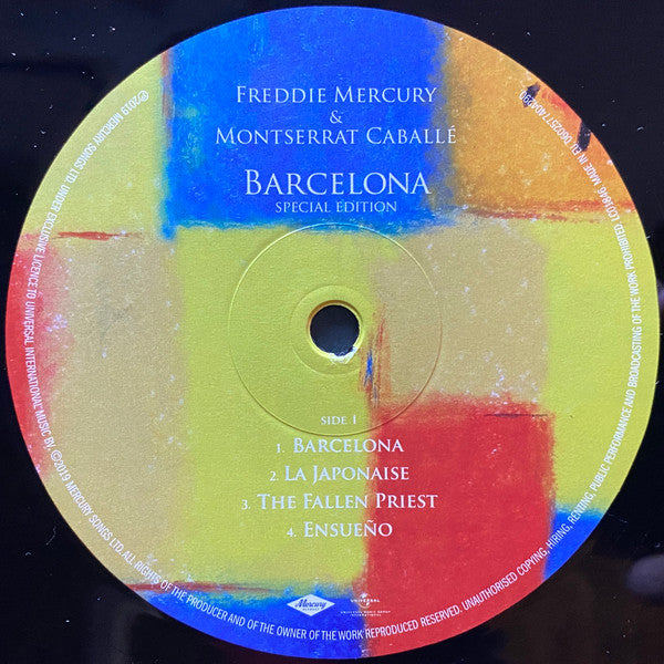 Freddie Mercury & Montserrat Caballé : Barcelona (LP, Album, RE, S/Edition, 180)