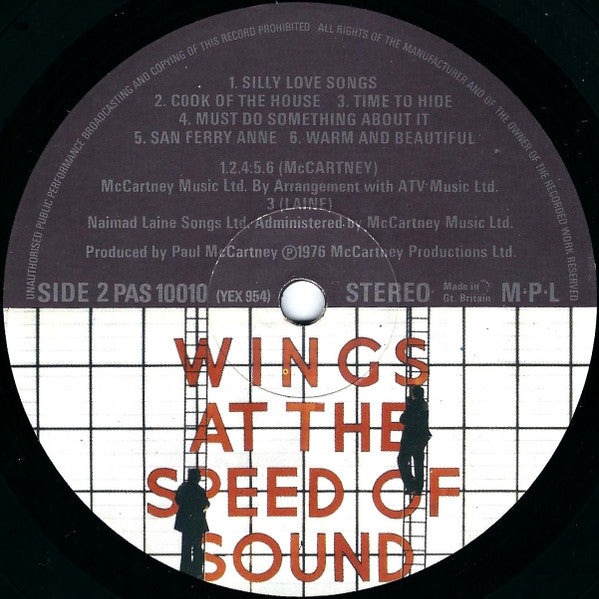 Wings (2) : Wings At The Speed Of Sound (LP, Album)