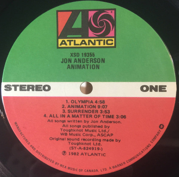 Jon Anderson : Animation (LP, Album)