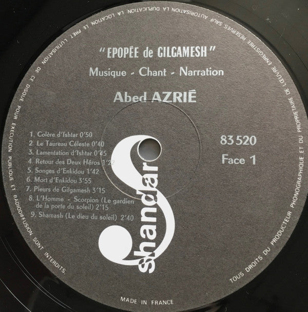 Abed Azrié : Épopée  De Gilgamesh (2xLP + Box)