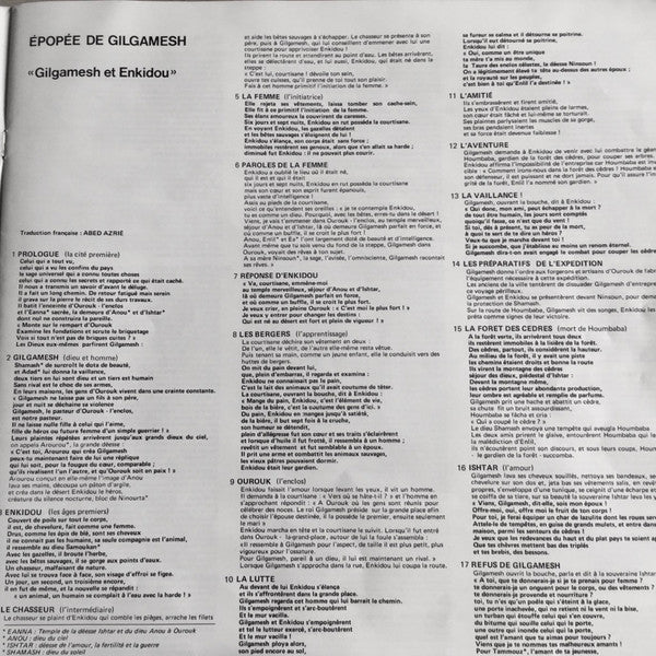 Abed Azrié : Épopée  De Gilgamesh (2xLP + Box)
