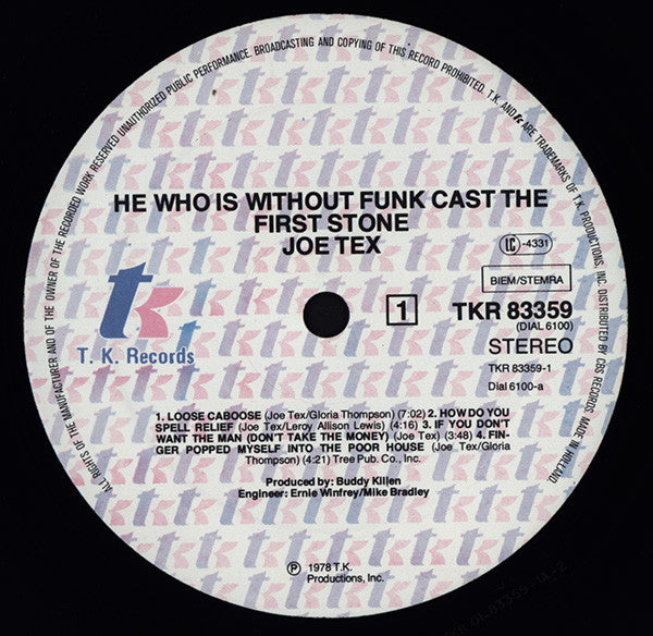 Joe Tex : He Who Is Without Funk Cast The First Stone (LP, Album)