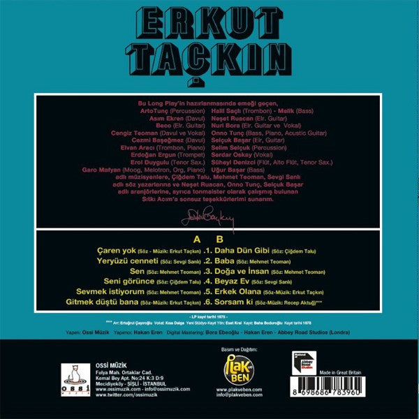 Erkut Taçkın : Erkut Taçkın (LP, Album, RE)