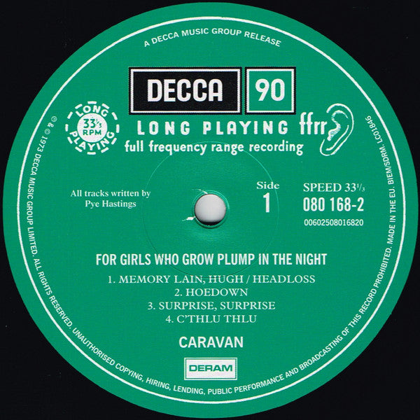 Caravan : For Girls Who Grow Plump In The Night (LP, Album, RE, 200)