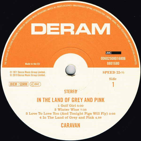Caravan : In The Land Of Grey And Pink (LP, Album, RE, gat)
