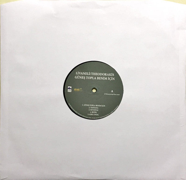 Zülfü Livaneli : Güneş Topla Benim İçin (LP, Album, RE, Gat)