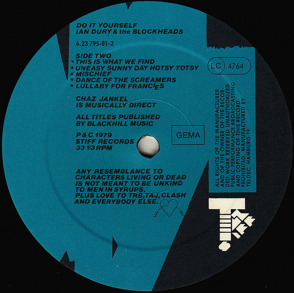 Ian Dury And The Blockheads : Do It Yourself (LP, Album)