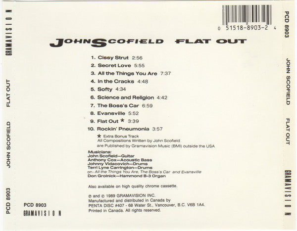 John Scofield : Flat Out (CD, Album)