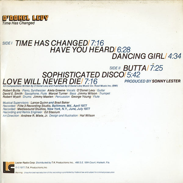 O'Donel Levy : Time Has Changed (LP, Album)