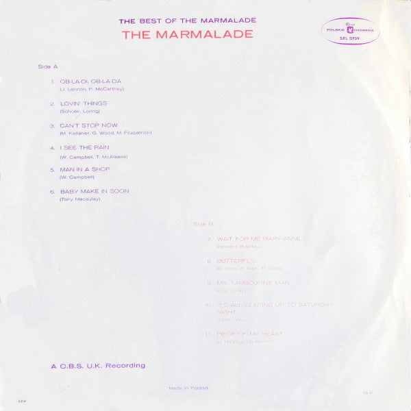 The Marmalade : The Best Of The Marmalade (LP, Comp, Blu)