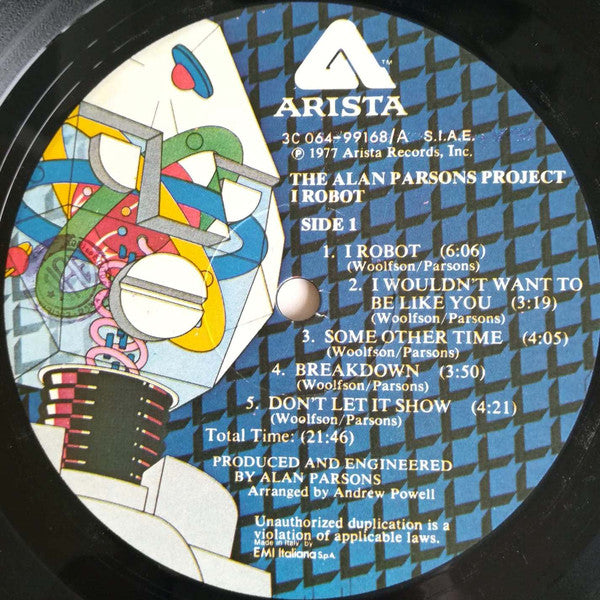 The Alan Parsons Project : I Robot (LP, Album, Gat)