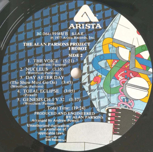 The Alan Parsons Project : I Robot (LP, Album, Gat)