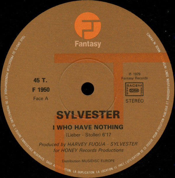 Sylvester : I Who Have Nothing (12", Maxi)