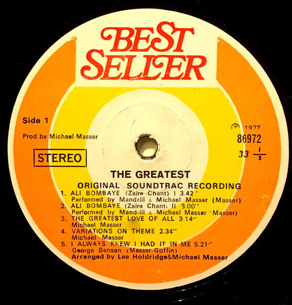 Mandrill / Michael Masser / George Benson : Muhammad Ali In "The Greatest" (Original Soundtrack) (LP, Album)