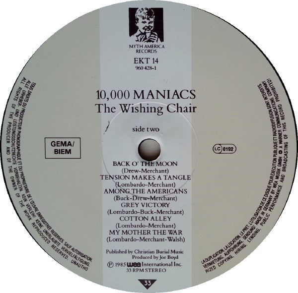 10,000 Maniacs : The Wishing Chair (LP, Album)