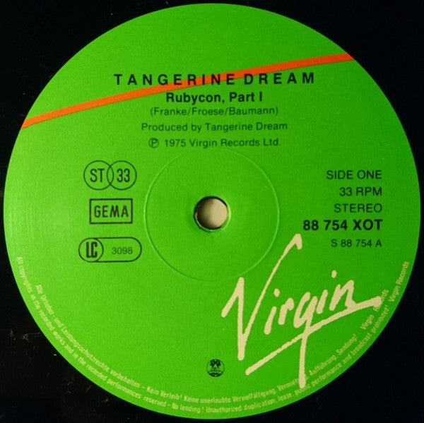Tangerine Dream : Rubycon (LP, Album, RE, Gat)