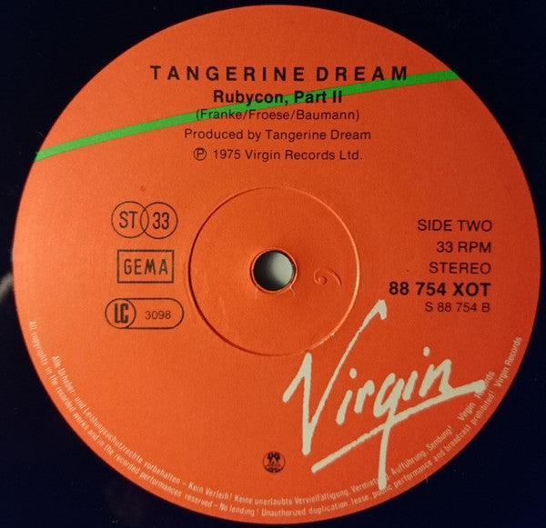 Tangerine Dream : Rubycon (LP, Album, RE, Gat)