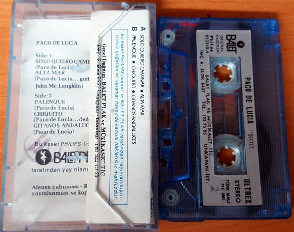 Paco De Lucia Sextet : Live... One Summer Night (Cass, Album)