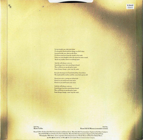 The Pretenders : Hymn To Her (12", Single, PRS)