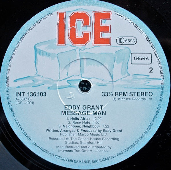 Eddy Grant : Message Man (LP, Album)