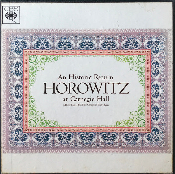 Vladimir Horowitz : Horowitz At Carnegie Hall (2xLP, Box)