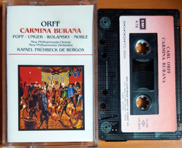 Carl Orff - Lucia Popp, Gerhard Unger, Raymond Wolansky, John Noble, New Philharmonia Chorus, Wandsworth School Boys' Choir, New Philharmonia Orchestra, Rafael Frühbeck De Burgos : Carmina Burana, Cantiones Profanae (Cass, Album, RM)