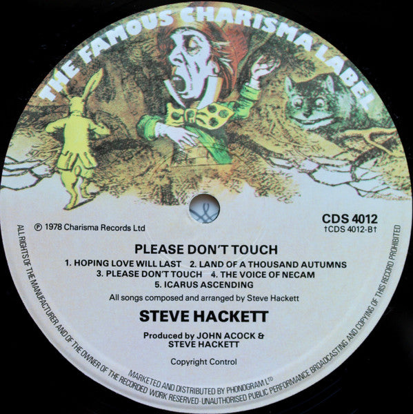 Steve Hackett : Please Don't Touch! (LP, Album, Sma)