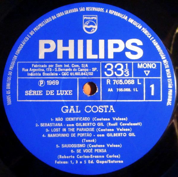 Gal Costa : Gal Costa (LP, Album, Mono)