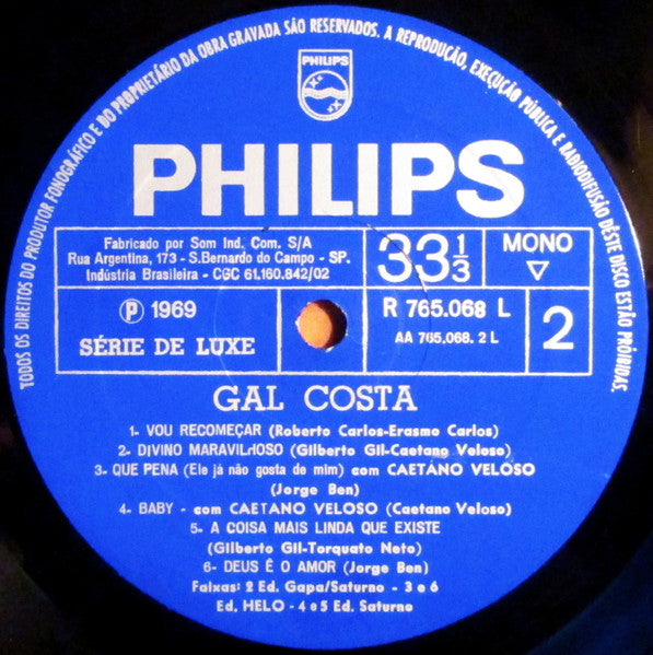 Gal Costa : Gal Costa (LP, Album, Mono)