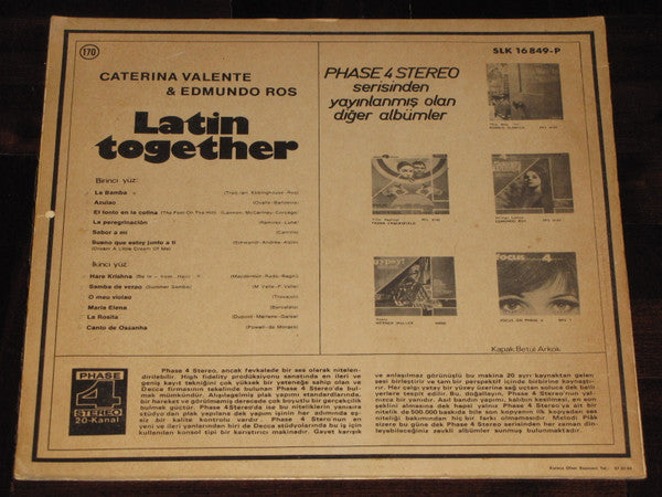Caterina Valente & Edmundo Ros : Latin Together (LP, Album)
