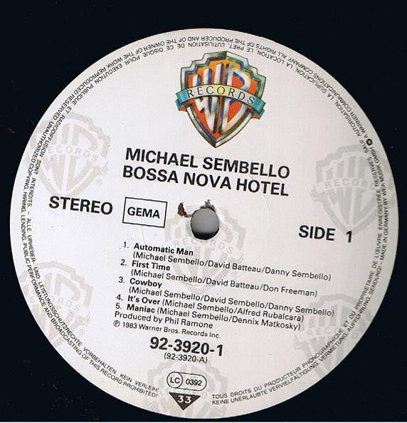Michael Sembello : Bossa Nova Hotel (LP, Album)