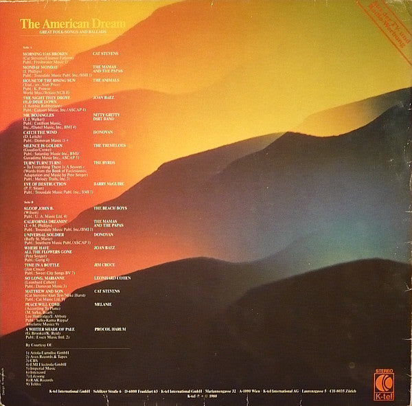 Various : The American Dream (Great Folk-Songs And Ballads) (LP, Comp, Mono)