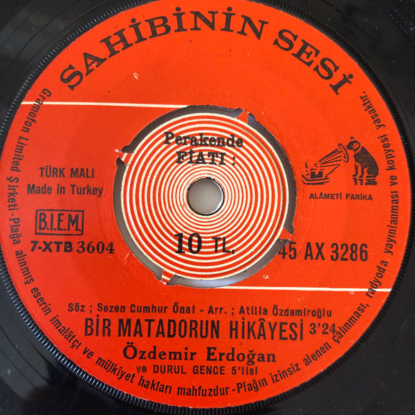 Özdemir Erdoğan Ve Durul Gence 5 : Bir Matadorun Hikayesi / Kim Bilir (7", Single)