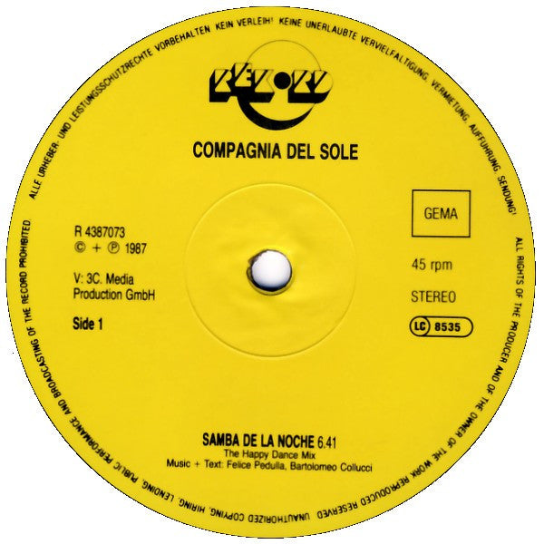 Compagnia Del Sole : Samba De La Noche (12", Maxi)