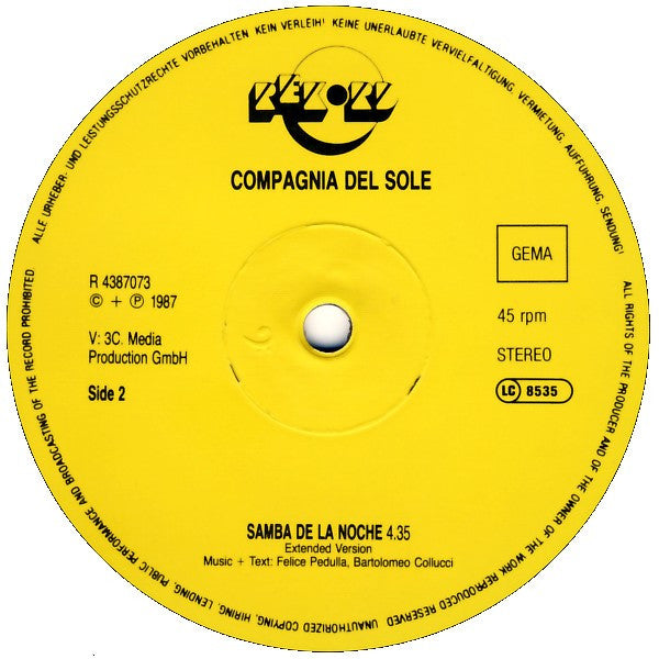 Compagnia Del Sole : Samba De La Noche (12", Maxi)