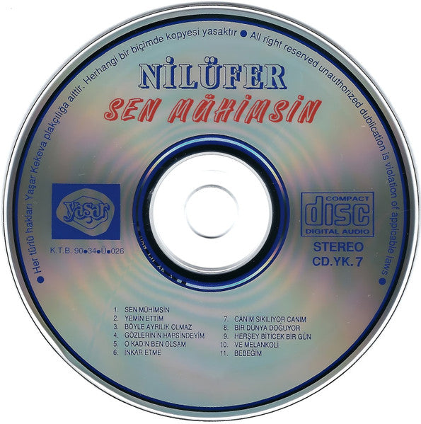 Nilüfer : Sen Mühimsin (CD, Album)